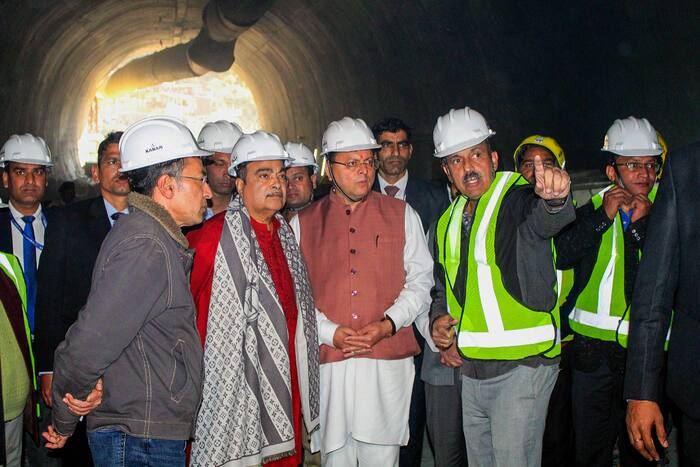 Uttarakhand Tunnel Collapse, Nitin Gadkari, Uttarakhand, Tunnel Collapse, Uttarkashi, Silkyara tunnel, Uttarakhand Chief Minister, Pushkar Singh Dhami, American auger, PMO