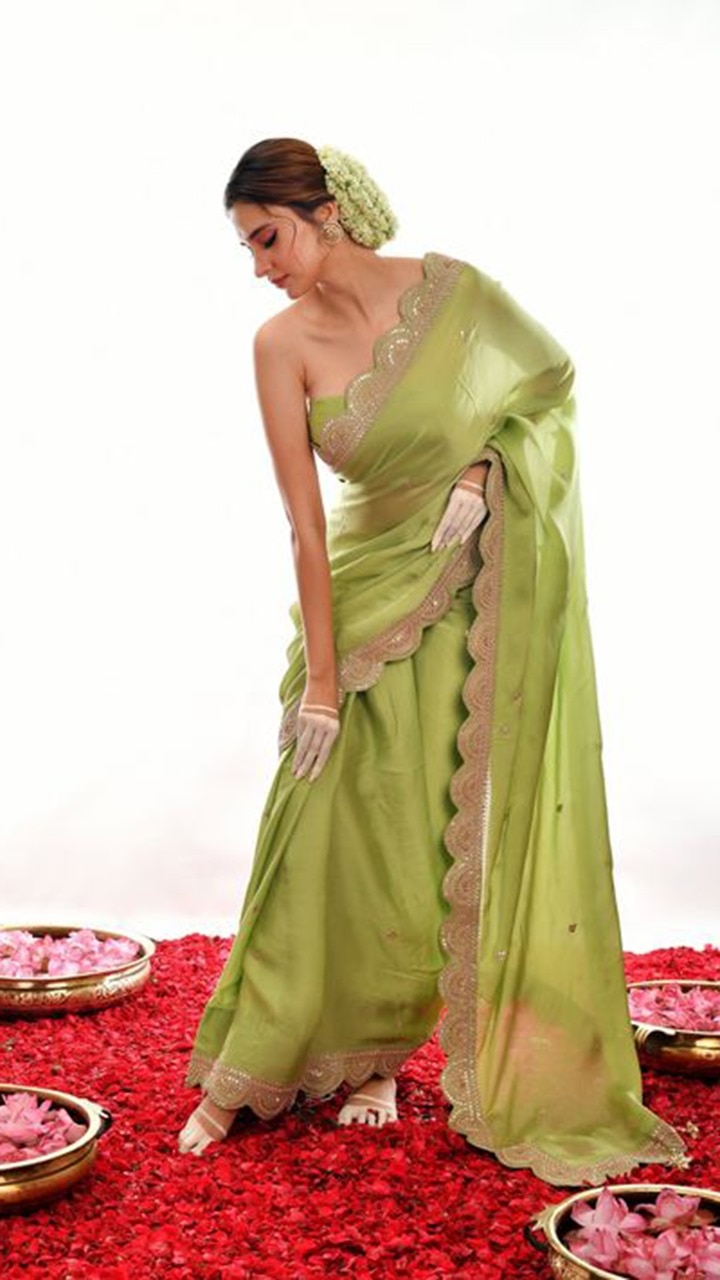 Rajasthani Chunri Pila Saree – Priyaz Gallery