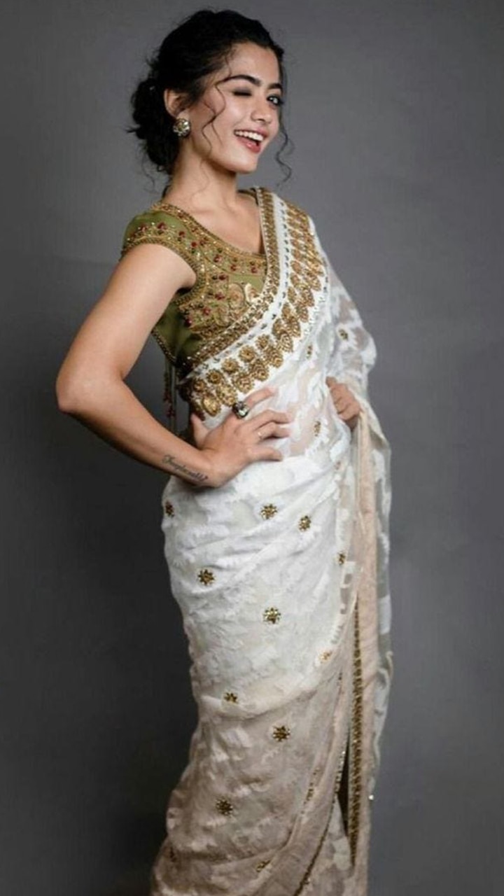 Rashmika Mandanna's Saree Look On Her Instagram - Boldsky.com