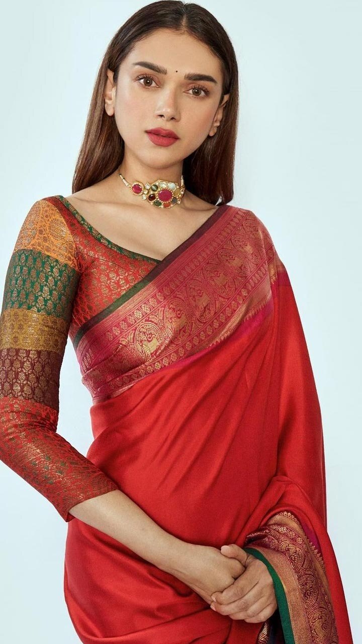 Red velvet V neck blouse with multi colour floral border | Blouse  necklines, Latest model blouse designs, Blouse designs