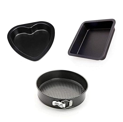 Xacton Combination of heart, round and square cake tin