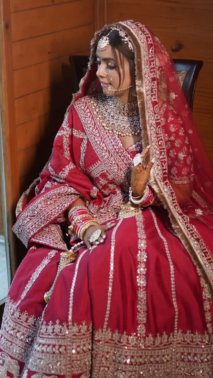 Wedding Wear Brown Colour Net Lehenga Choli at Rs 4769 in Singrauli | ID:  23811337012