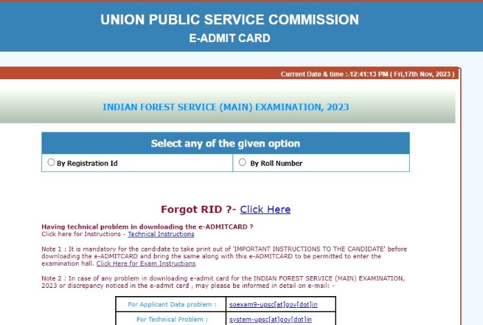 UPSC IFS Main Admit Card 2023 Released; Heres How To Download Hall ...