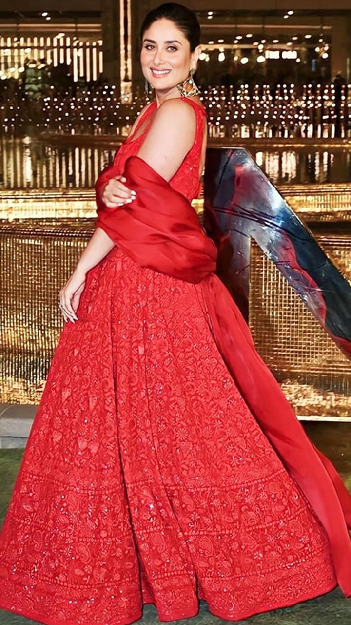 Alia Bhatt looks 'Patakha' as she sets the Diwali night on fire in a red  lehenga | Times of India