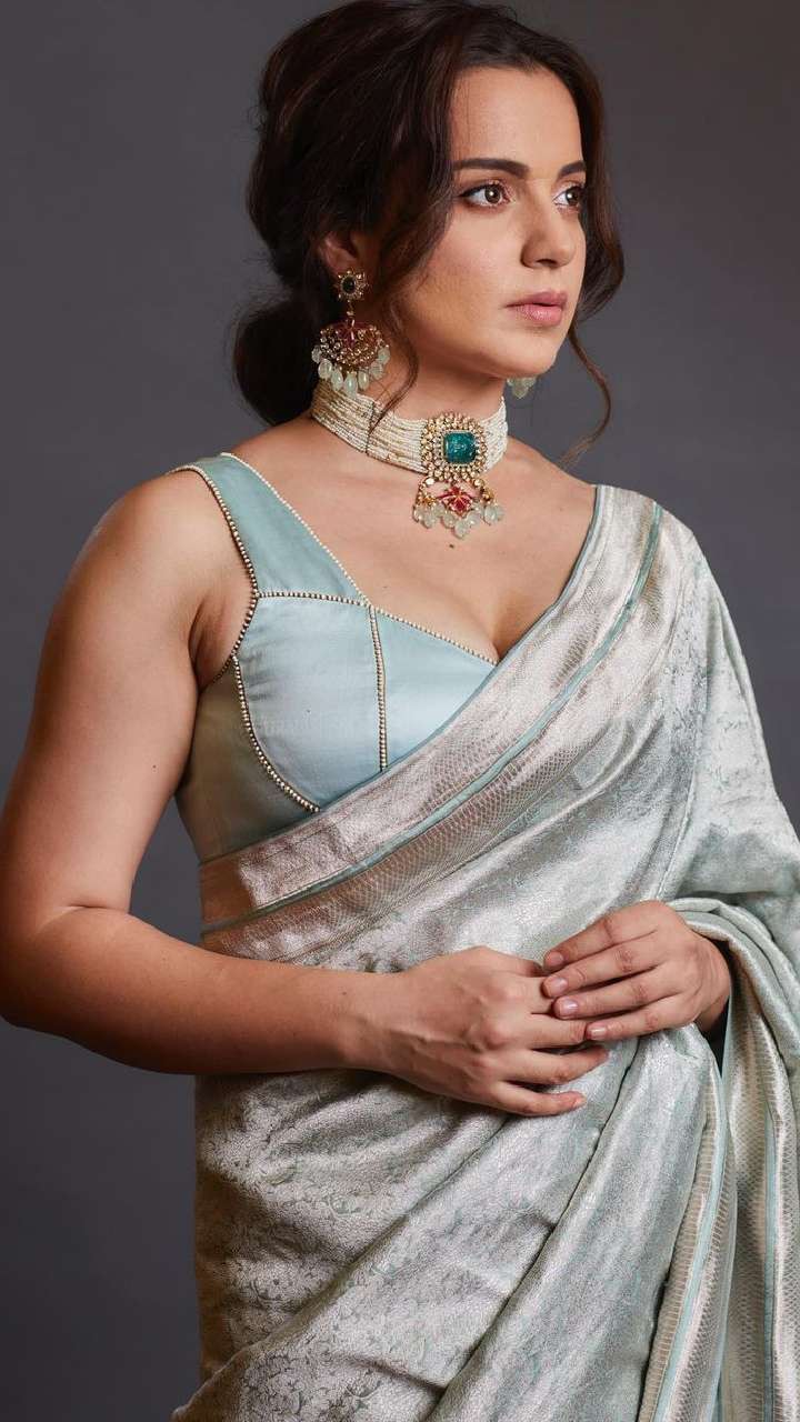 Saree : anushka grey saree