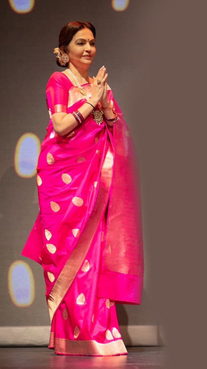 Pink Banarasi Georgette Saree | Seematti