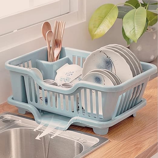 Environmental Plastic Kitchen Sink Dish Drainer Set Rack Washing