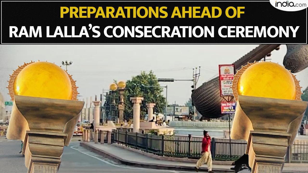 Watch: Preparations in full swing at Ram Mandir ahead of consecration ...