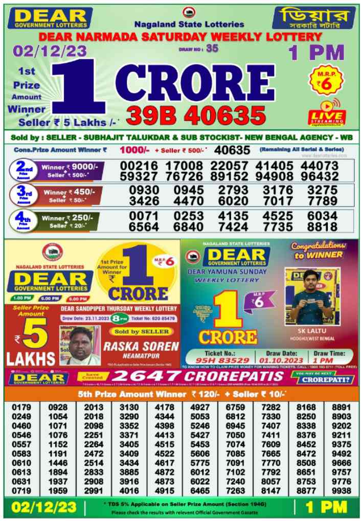LOTTERY LIVE DEAR LOTTERY SAMBAD 8PM DRAW TODAY 13/11/2023 - Will You Are  the Next Crorepati? - YouTube