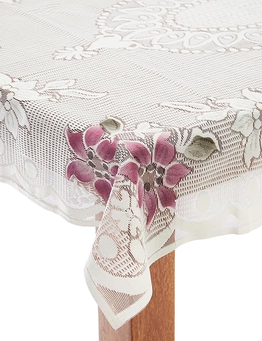 Amazon Brand - Solimo Cotton Blend Table Cover for Centre Table and 4 Seater Dining Table