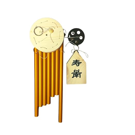 GJ Feng Shui Vastu 7 Pipes Rods Wooden Wind Chime for Balcony 