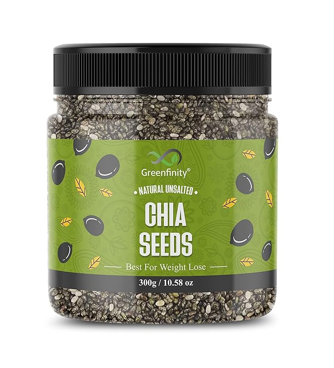 GreenFinity Chia Seeds 300g | Omega-3 Seeds for Eating 