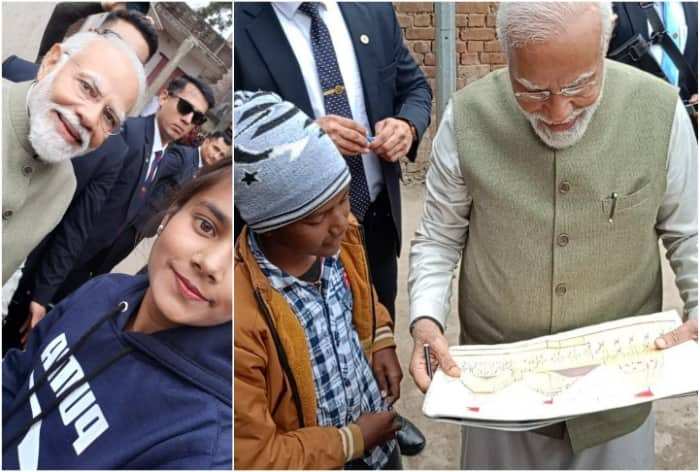 WATCH: PM Modi Clicks Selfies With Children, Signs Autographs During Ayodhya Visit