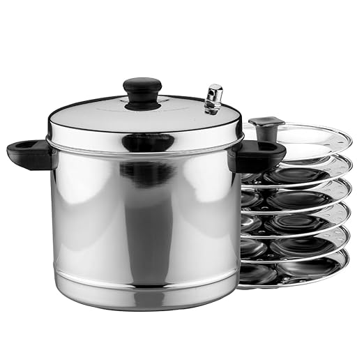 Pigeon Classic Stainless Steel Idli Cooker with Whistle Indicator