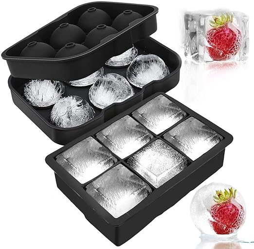 21 Cavity Pop Up Ice Cube Trays with Lid for Freezer with Easy