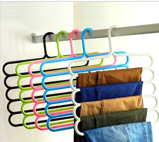 Sui Generis (Pack of 4) New 5 Layer Multipurpose Multi-Layer Hangers for Clothes 