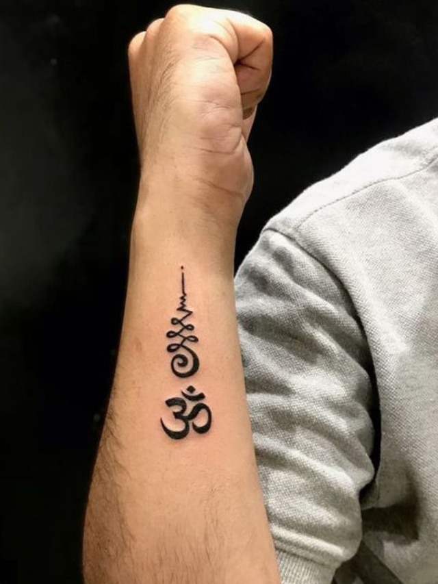 Maa Om with Ganesh Tattoo Waterproof Men and Women Temporary Body Tattoo