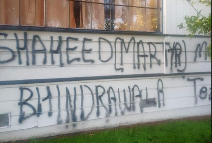 Hindu Temple Defaced With Anti-India, Pro-Khalistan Slogans In California