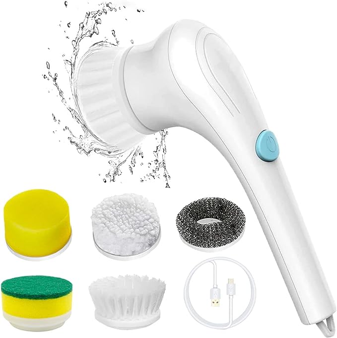 SOARING Electric Cleaning Brush, Cordless Electric Scrubber for  Kitchen,Bathroom,Shower Door,Bathtub,Mirror,Tile,Tub,Dish,Sink,Grout  Handheld