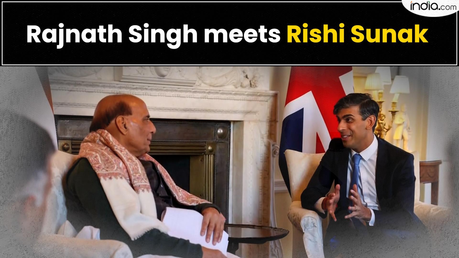 Defence Minister Meets UK PM Rishi Sunak In London | India.com