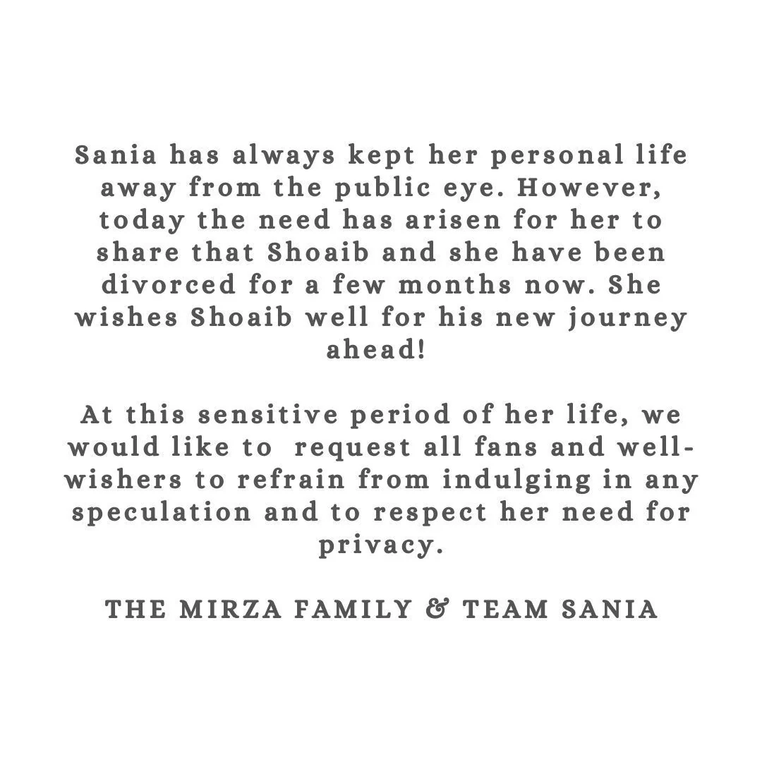 Sania Mirza, Shoaib Malik, Sania Mirza’s statement on Shoaib Malik’s marriage, Sania Mirza news, Shoaib Malik news, Shoaib Malik’s third wife, who is Shoaib Malik’s new wife, Shoaib Malik’s previous wives, Sana Javed marries Shoaib Malik, Shoaib Malik marries Sana Javed, 