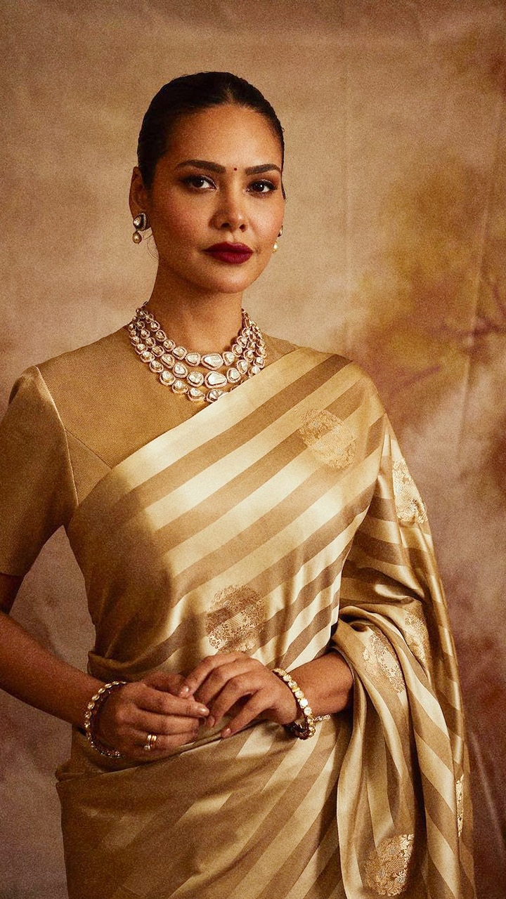 Yellow Silk Saree With Embroidered Blouse