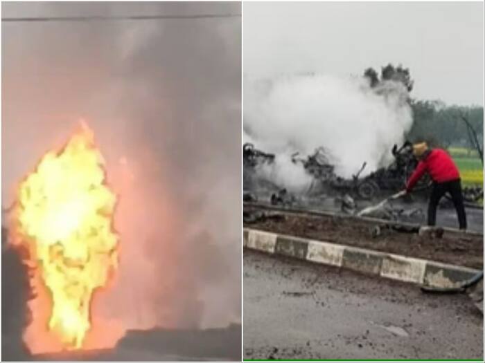 WATCH: Truckload Of LPG Cylinders Explode As Truck Catches Fire In UP's Gonda