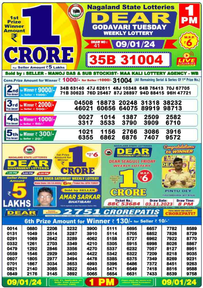 Gold lotto draw clearance 3909