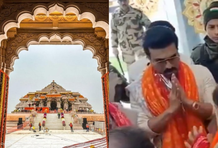 Ram Charan And Chiranjeevi Get Grand Welcome at Ram Mandir Pran Pratishtha Ceremony, Watch