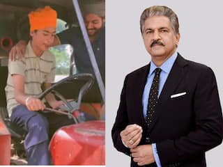 आनंद महिंद्रा ने शेयर किया लड़के का ट्रैक्टर चलाने का अनोखा तरीका, लोगों ने कहा- 'पेट में ट्रैक्टर है'