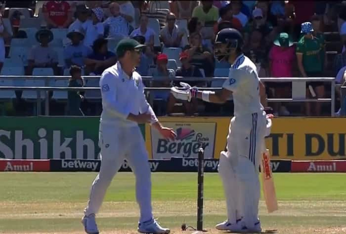 IND vs SA, SA vs IND, IND vs SA 2nd Test, India vs South Africa, Virat Kohli, Virat Kohli fights, Virat Kohli fight in South Africa,Virat Kohli vs SA, Virat Kohli stump mic incident, Virat Kohli stump mic incident vs SA, Virat Kohli stump mic incident in 2022, Virat Kohli vs Nandre Burger, Virat Kohli and Nandre Burger fight,Virat Kohli vs Dean Elgar, Virat Kohli and Dean Elgar fight, Virat Kohli reminds Dean Elgar about stump mic incident