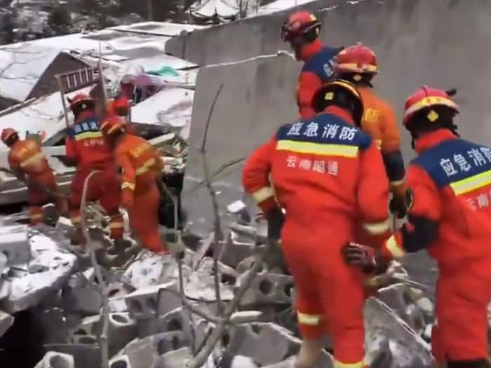 China Landslide: 47 People Buried In Yunnan Province, Rescue Ops On | VIDEO