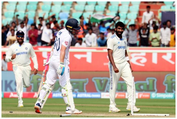 Jasprit Bumrah, Jasprit Bumrah vs Ollie Pope, Jasprit Bumrah’s Yorker, Jasprit Bumrah vs England, Ind vs Eng, Ind vs Eng live score, Ind vs Eng live updates, Ind vs Eng live score updates, Ind vs Eng live score streaming, Ind vs Eng live updates online, India vs England, India vs England live score, India vs England live updates, India vs England live score online, India vs England live, Cricket News, Vizag Test, Dr. Y.S. Rajasekhara Reddy ACA-VDCA Cricket Stadium, Visakhapatnam, India vs England live updates online