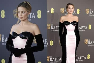 See Margot Robbie's Evening Glam on the 2024 BAFTA Awards Red