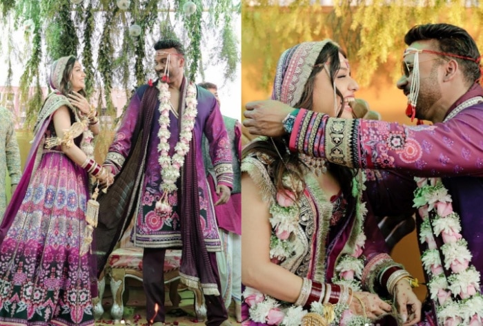 Maharashtrian Indian Bride And Groom In Wedding Ceremony Stock Photo - Alamy
