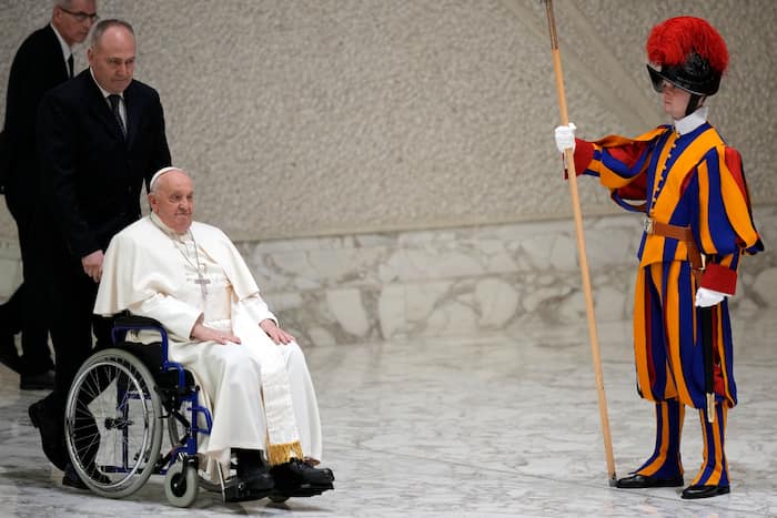 Pope Francis, Rome, Papal Audience, VATICAN CITY, Vatican, Gemelli Hospital, Tiber Island, St. Peter's Square, Lenten season, Middle East, Ukraine, Burkina Faso, Haiti