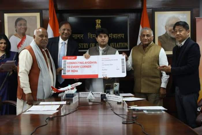 Flights, Delhi, Chennai, Ahmedabad, Jaipur, Patna, Darbhanga, Mumbai, Bengaluru, Ayodhya, Uttar Pradesh, Yogi Adityanath, Pran Pratishtha, Ram Temple, Narendra Modi, Jewar Greenfield Airport, Spice Jet