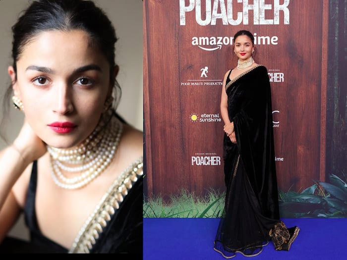 It's a Pearl Season For Alia Bhatt as She Embraces Desi Glamour in Black Sabyasachi Saree- See Latest PICS