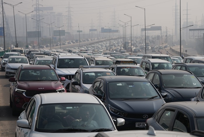 Video Massive Traffic Jam Witnessed On Delhi Gurugram Roads Including