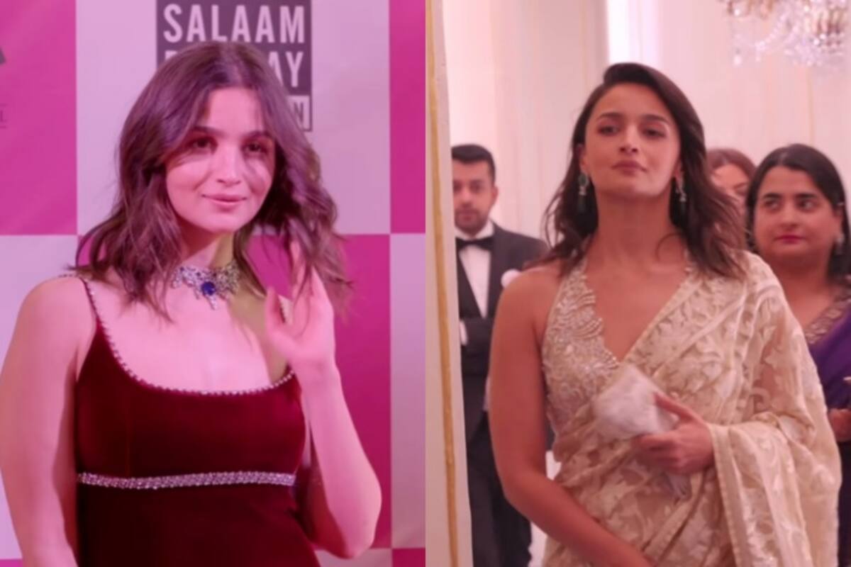 Alia Bhatt Looks Graceful in Lace Saree as She Hosts Charity Gala in London  - Video Surface