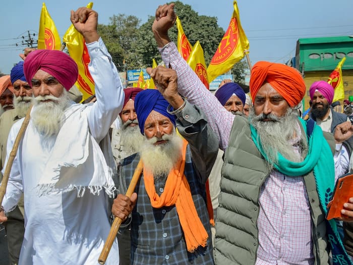Protesting farmers from various states made their arrangements for marching to the national capital.