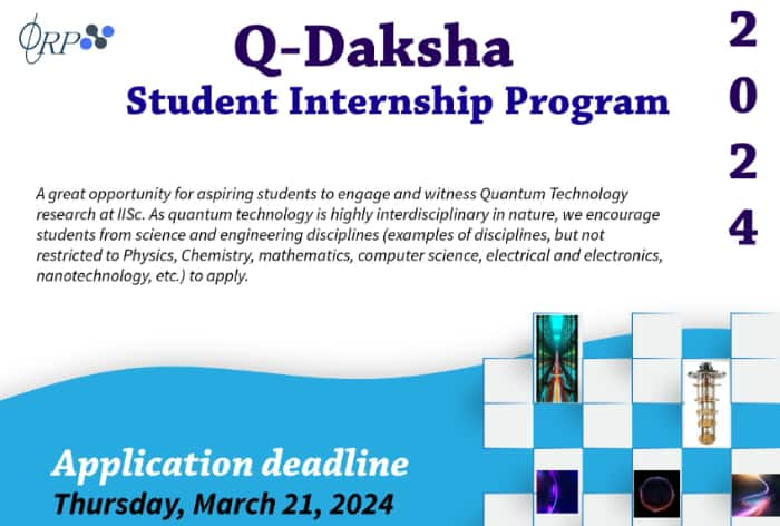 IISc Bangalore's Q-Daksha Internship Programme 2024: Are You Eligible? Know Registration Dates