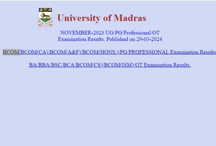 BCOM, BBA, BA, BSc, BCA Results Declared at unom.ac.in; Direct Link