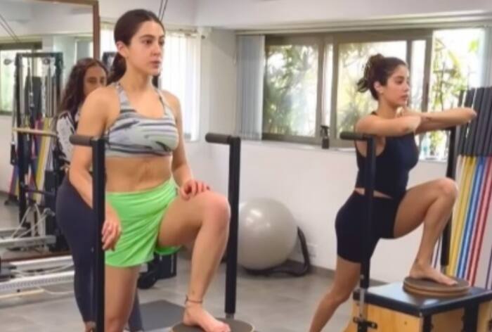 BFFs Janhvi Kapoor And Sara Ali Khan's 'Killing' Pilates Session Will Inspire You to Hit The Gym Right Away