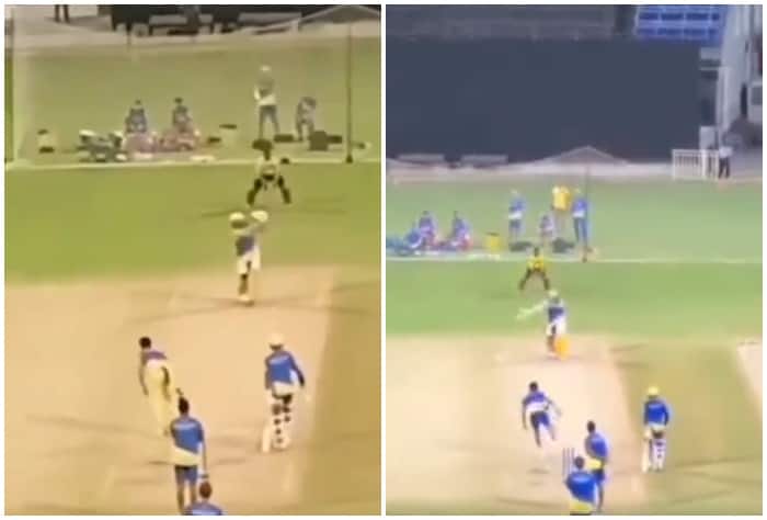 MS Dhoni Practices Helicopter Shot Ahead of CSK vs RCB IPL 2024 Opener ...