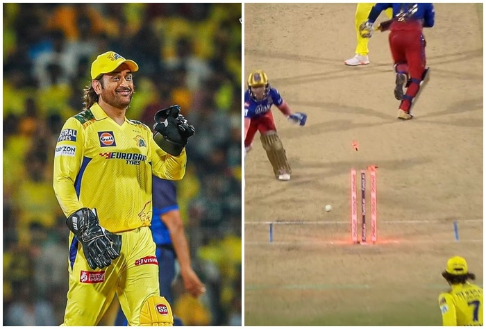 MS Dhoni Hits BULLSEYE to Runout Anuj Rawat During CSK vs RCB IPL 2024 Match