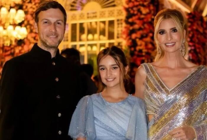 Ivanka Trump Turns Desi Girl in Blingy Manish Malhotra Saree at Anant Ambani-Radhika Merchant's Pre-Wedding Bash