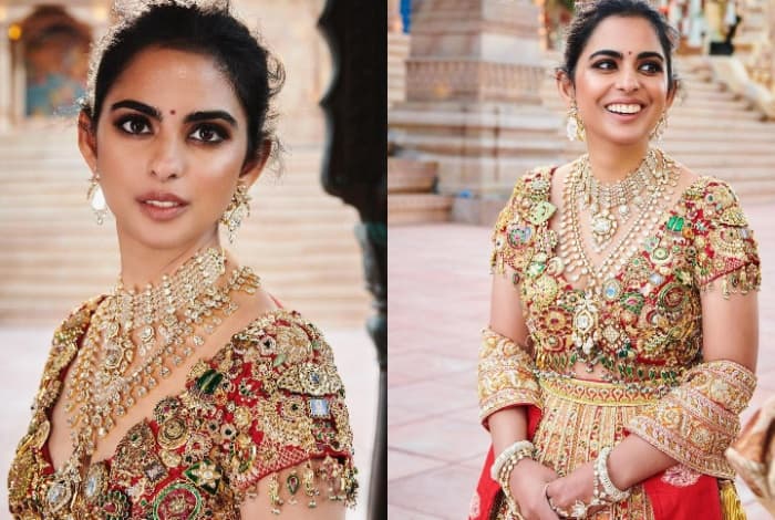 Isha Ambani Wears a Bejewelled Blouse With Her Lehenga by Abu Jani Sandeep Khosla And We Can't Even... - Check Viral Video of Its Making