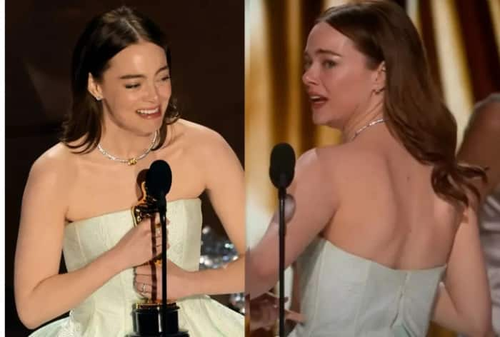 Emma Stone Handles Wardrobe Malfunction with Grace at Oscars 2024