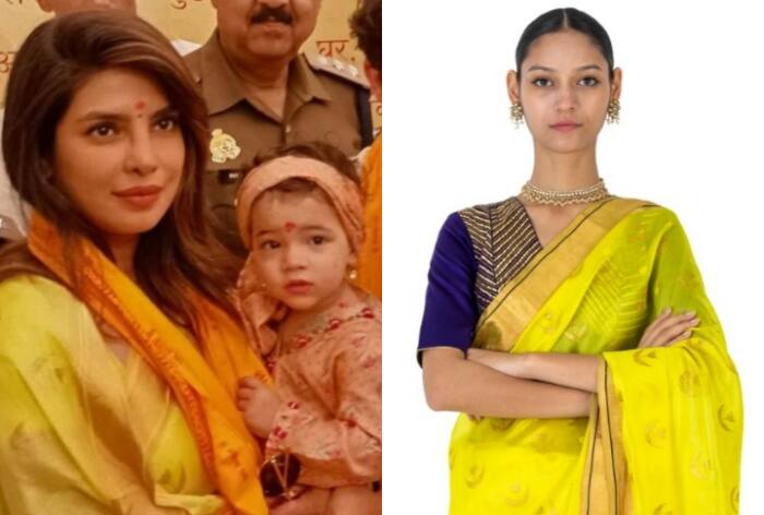 Priyanka Chopra's Desi Yellow Saree From Ayodhya Ram Temple Visit Costs Rs 63K - See Pics